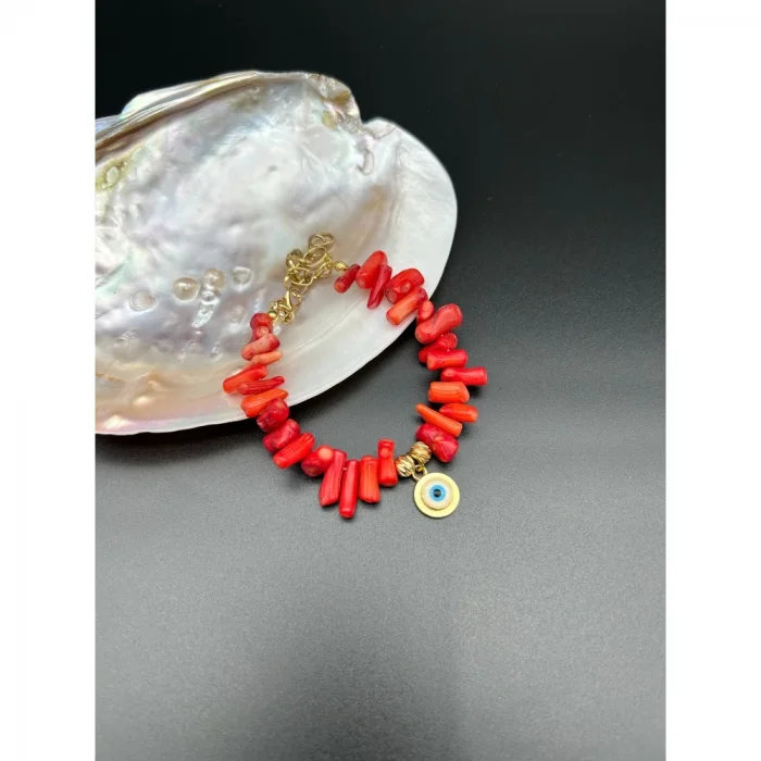 Mercan Nazar Boncuklu Bileklik