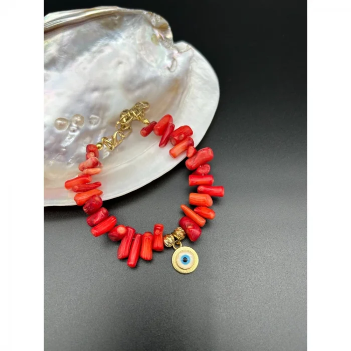 Mercan Nazar Boncuklu Bileklik