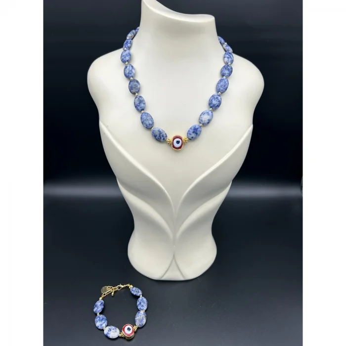 Sodalit Kolye ve Bileklik