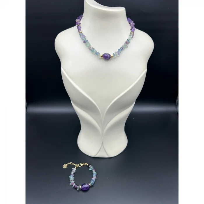 Florit Ametist Kolye Ve Bileklik