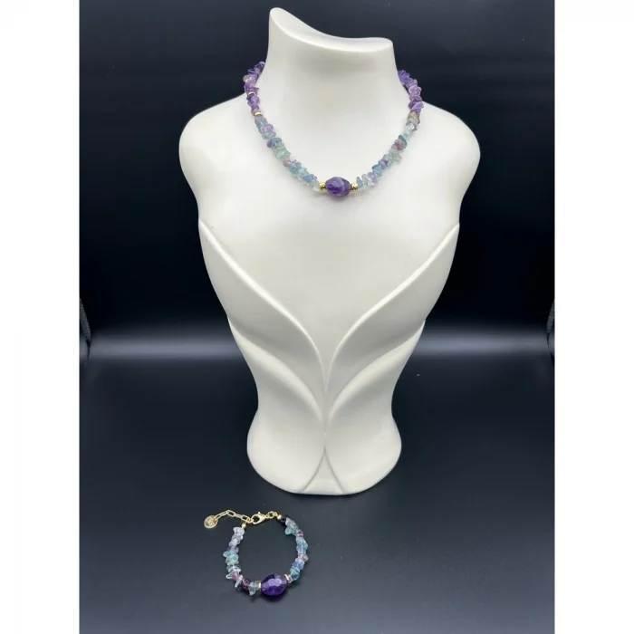 Florit Ametist Kolye Ve Bileklik