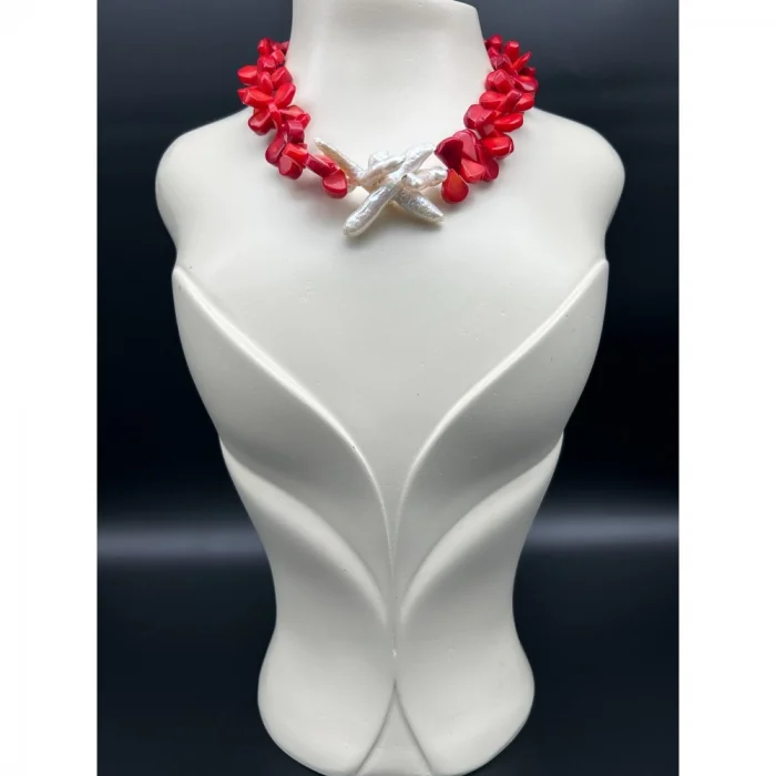 Mercan Barok İnci Kolye