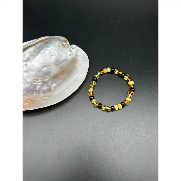 Kehribar Multi Color Doğal Bileklik