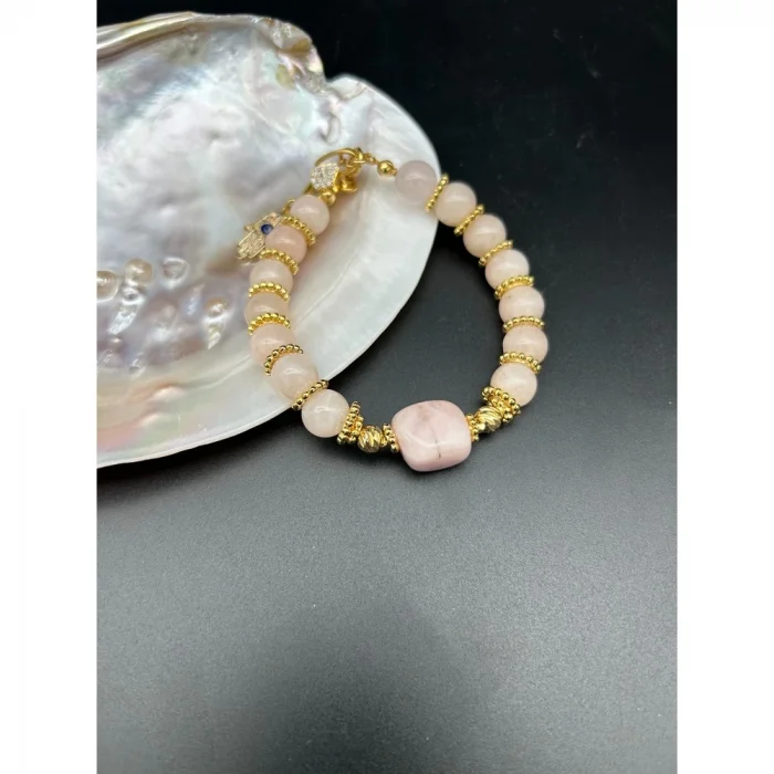 Ay Taşı Heliodor Gold Bileklik