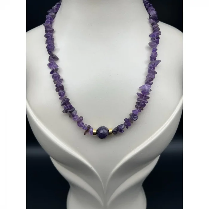 Ametist Gold Kolye