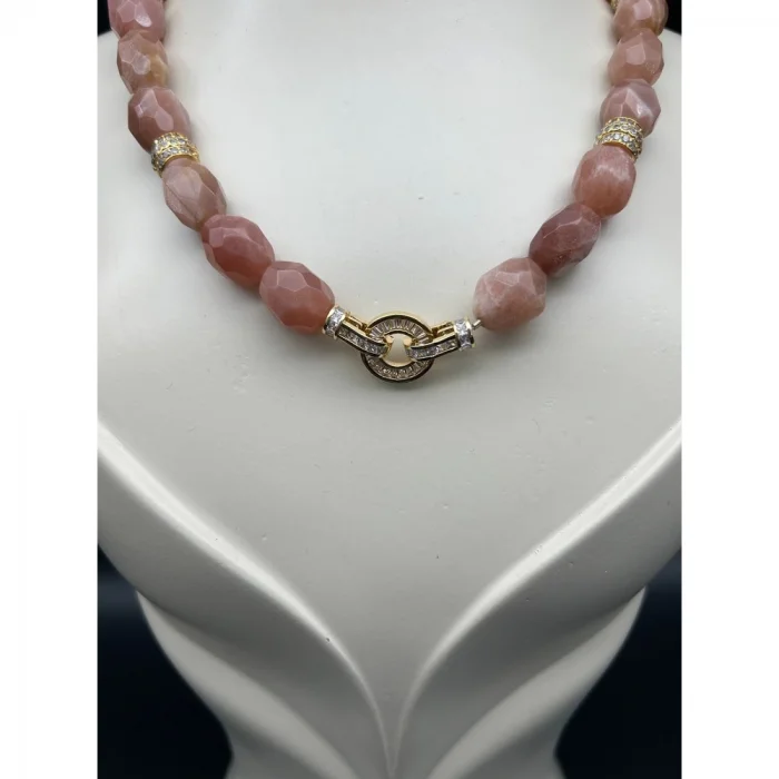 Ay Taşı Zirkon Taşlı Kolye