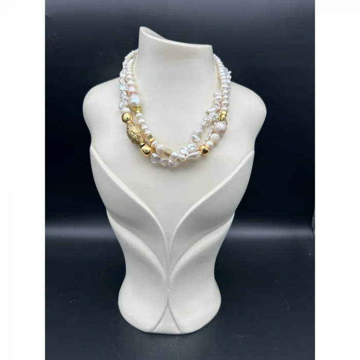 İnci Çoklu Otantik Kolye