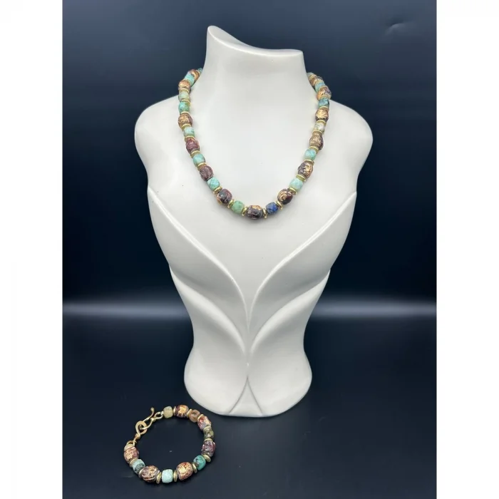Krizokol Dekoratif Tohum Kolye ve Bileklik Set