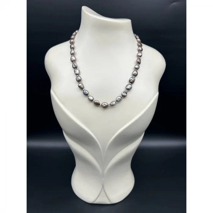 Antrasit İnci Kolye