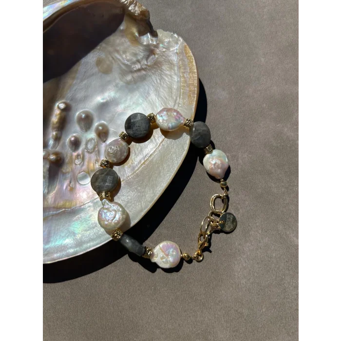 İnci Labradorit Bileklik