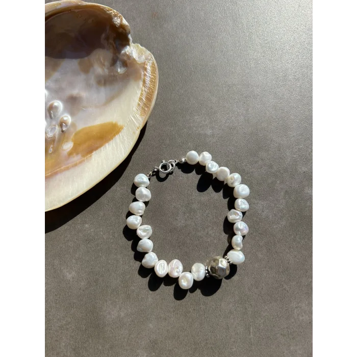 İnci 925 Ayar Gümüş Bileklik