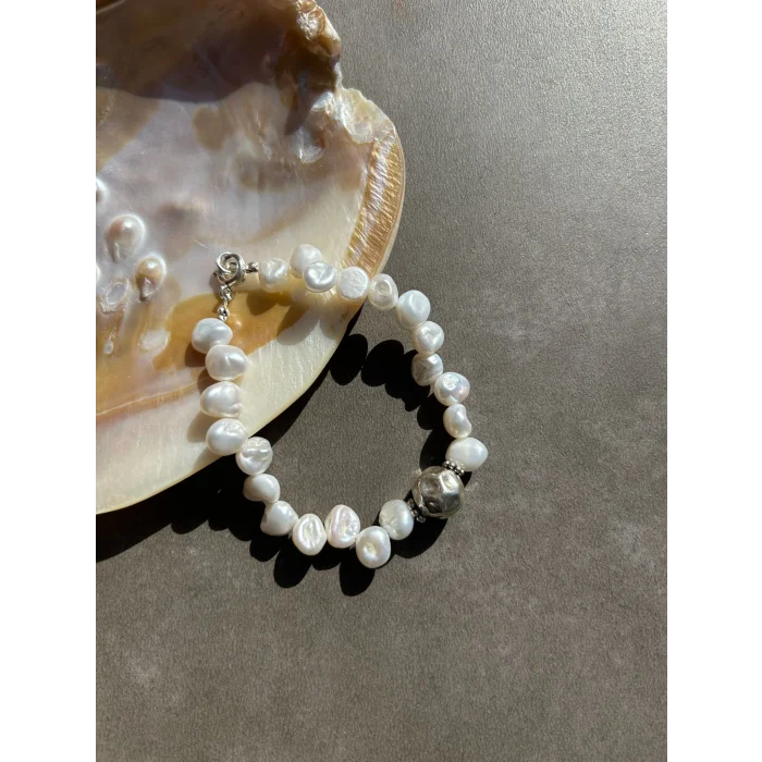 İnci 925 Ayar Gümüş Bileklik