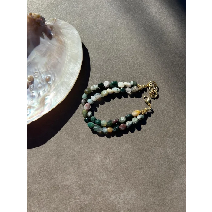 Hint Akik Çift Katlı Bileklik