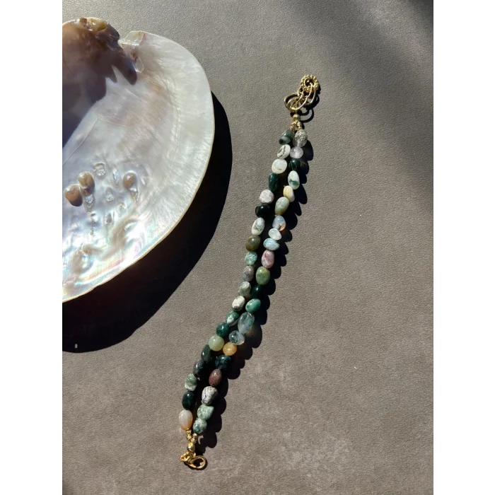 Hint Akik Çift Katlı Bileklik