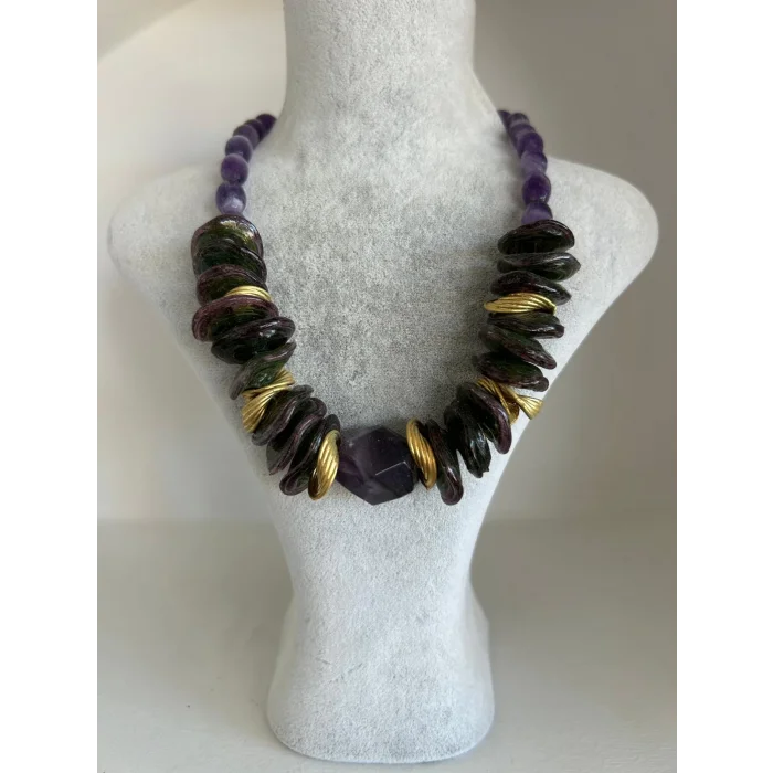 Ametist Murano Cam Kolye