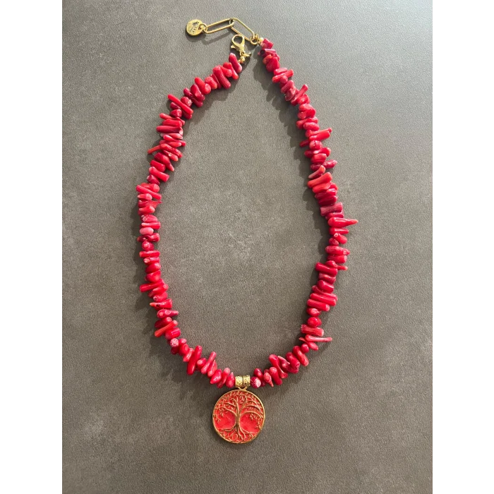 Mercan Hayat Uçlu Kolye