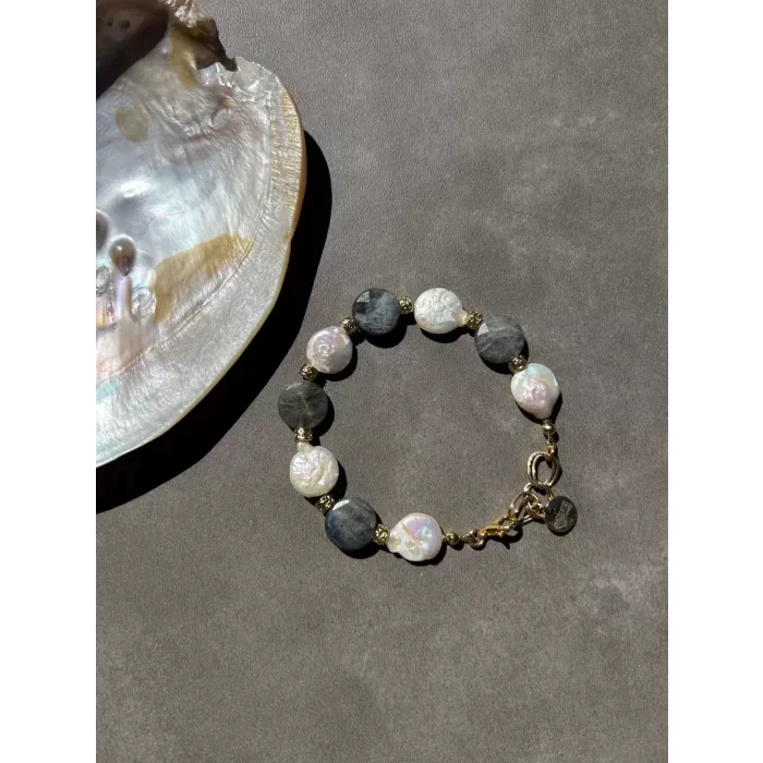 İnci Labradorit Bileklik