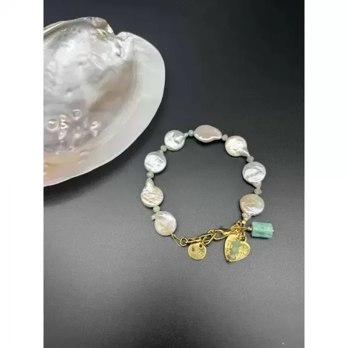 Barok İnci Amazonit Bileklik