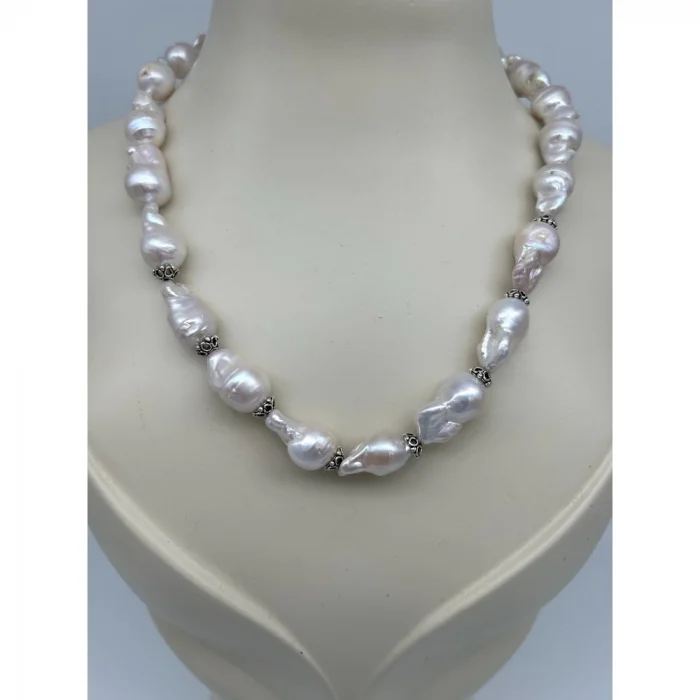 Gümüş Barok İnci Kolye