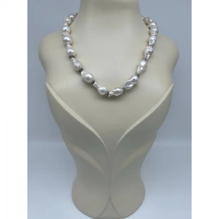 Gümüş Barok İnci Kolye