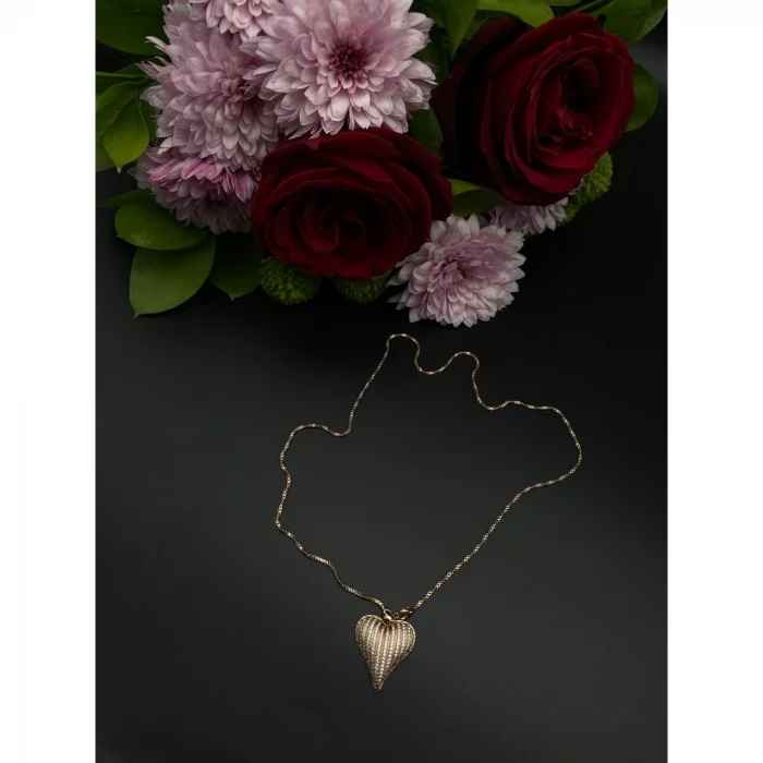 Kalp Rose Kolye