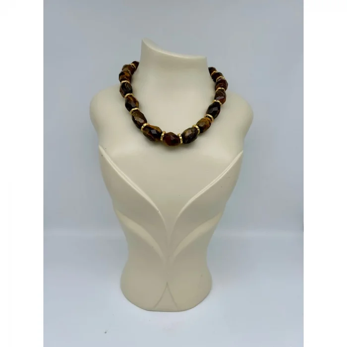 Kaplan Gözü Altın Kaplama Kolye