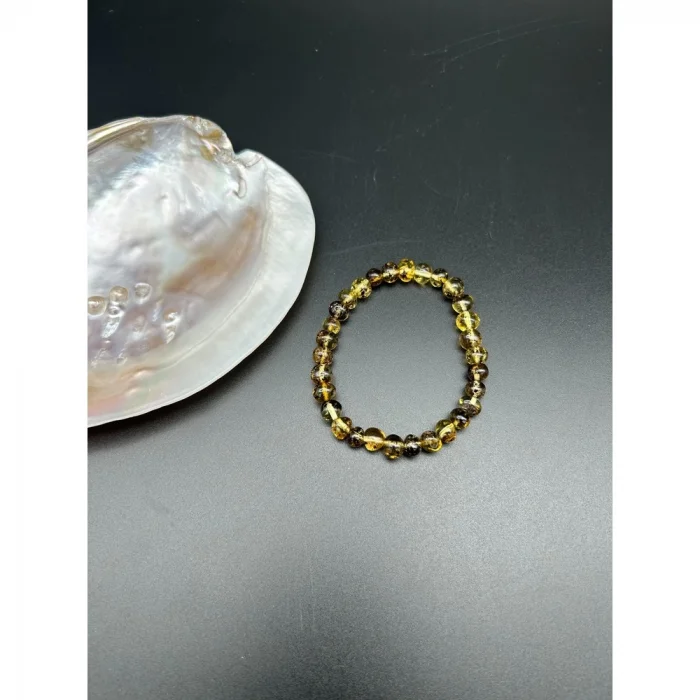 Kehribar Yeşilimsi  Renkli Bileklik