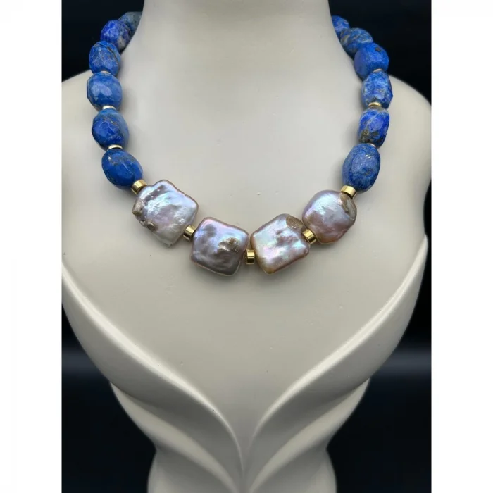 Lapis Lazuli Barok İnci Kolye ve Bileklik