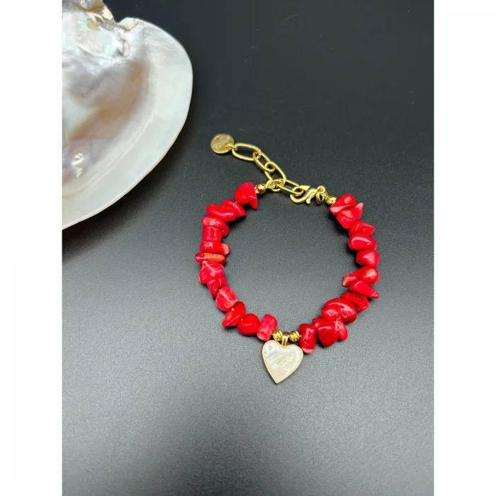 Mercan Kalp Bileklik