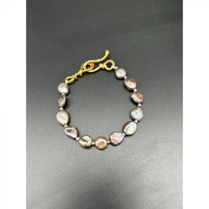 Antrasit İnci Kolye ve Bileklik