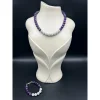 Ametist Zirkon Taşlı Kolye ve Bileklik Set
