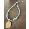 Aquamarine Hayat Ağacı Uçlu Kolye