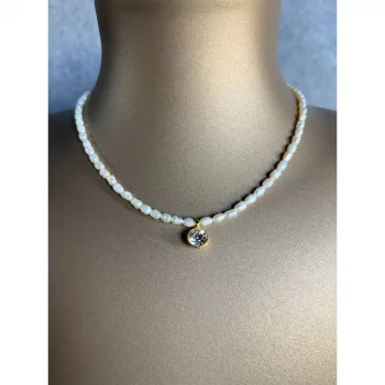 Arpa İnci Damla Kolye Uçlu Kolye