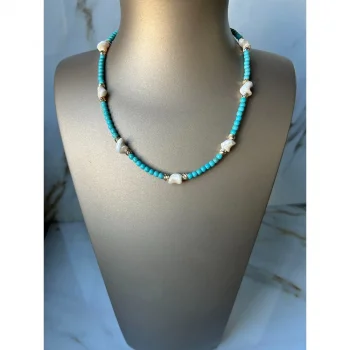 Turkuaz Sedef Kolye