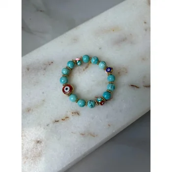 Turkuaz Nazar Boncuklu Bileklik