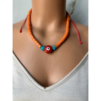 Cam Boncuk Nazar Kolye