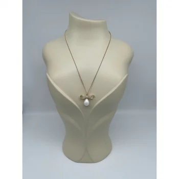 İnci Fiyonk Uçlu Kolye