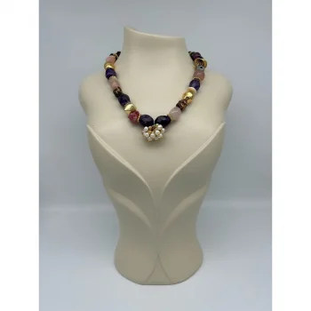 Ametist Druze Kristali Kolye