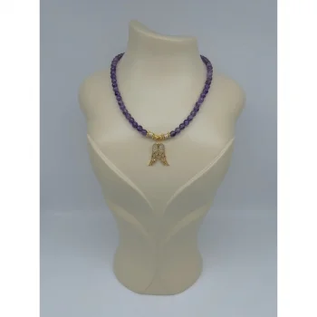 Ametist Kanat Uçlu Kolye