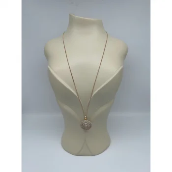 Rose Zirkon Taşlı Halka Kolye