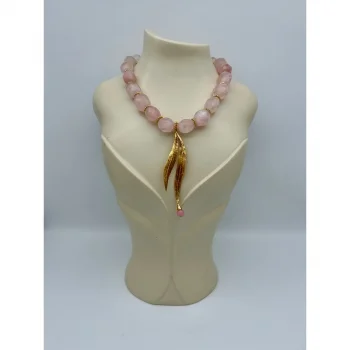 Pembe Kuvars Kolye