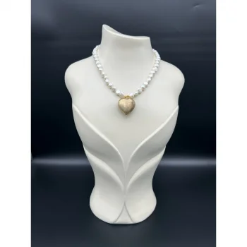 Kalp Uçlu İnci Kolye