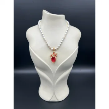 İnci Nar Uçlu Kolye