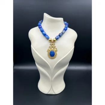 Lapis Lazuli Antik Uçlu Kolye