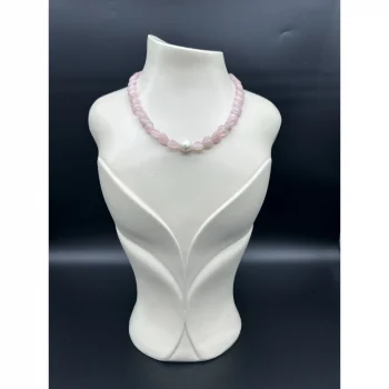 Pembe Kuvars İnci Kolye