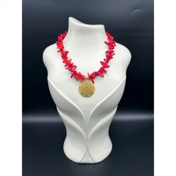 Mercan Hayat Ağacı Uçlu Kolye