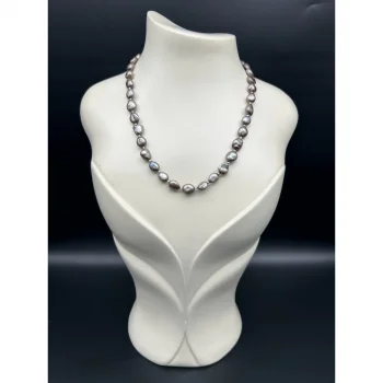 Antrasit İnci Kolye