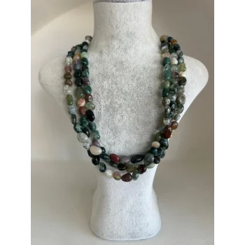 Hint Akik Üçlü Sarmal Kolye