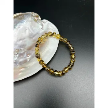 Kehribar Yeşilimsi  Renkli Bileklik