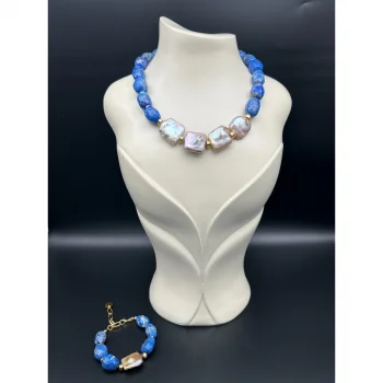 Lapis Lazuli Barok İnci Kolye ve Bileklik